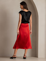 [Wine] SilkSilky  19Momme Skirt 002