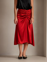 [Wine] SilkSilky  19Momme Skirt 003