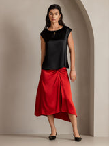 [Wine] SilkSilky  19Momme Skirt 004