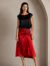[Wine] SilkSilky  19Momme Skirt 005