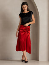 [Wine] SilkSilky  19Momme Skirt 006