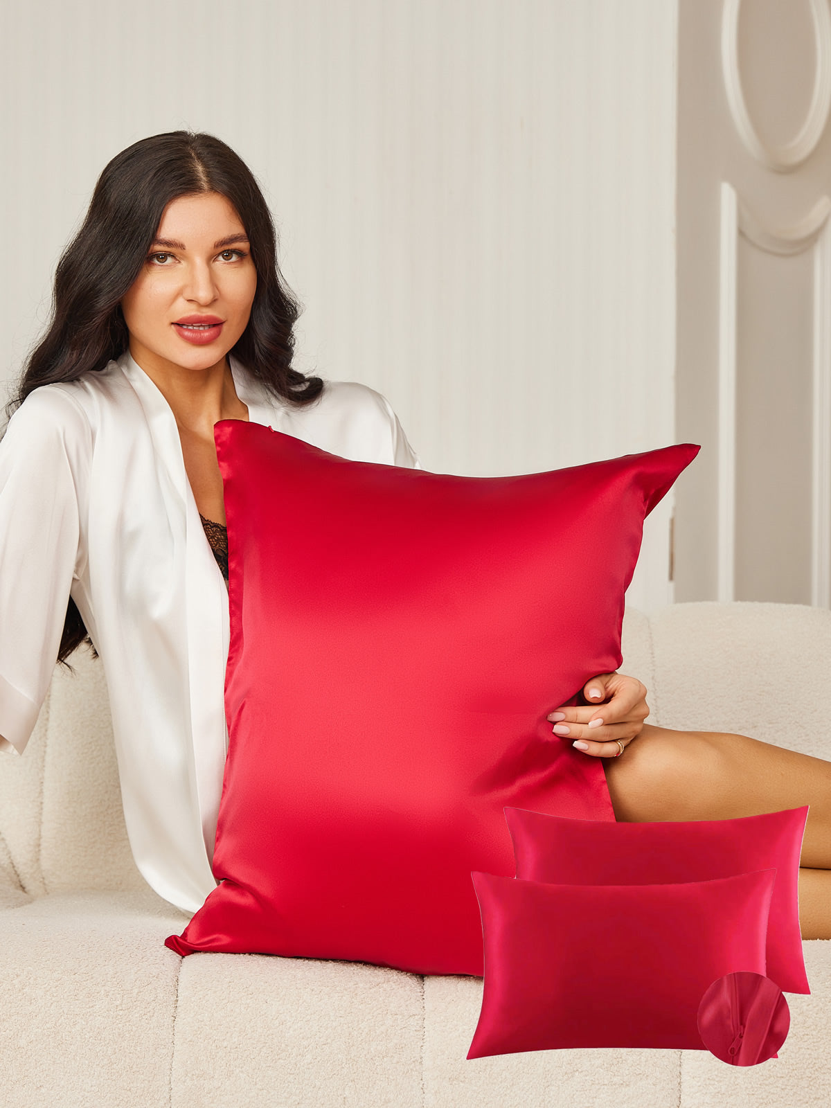 [Wine] SilkSilky 22Momme Pure Silk Pillowcase 007