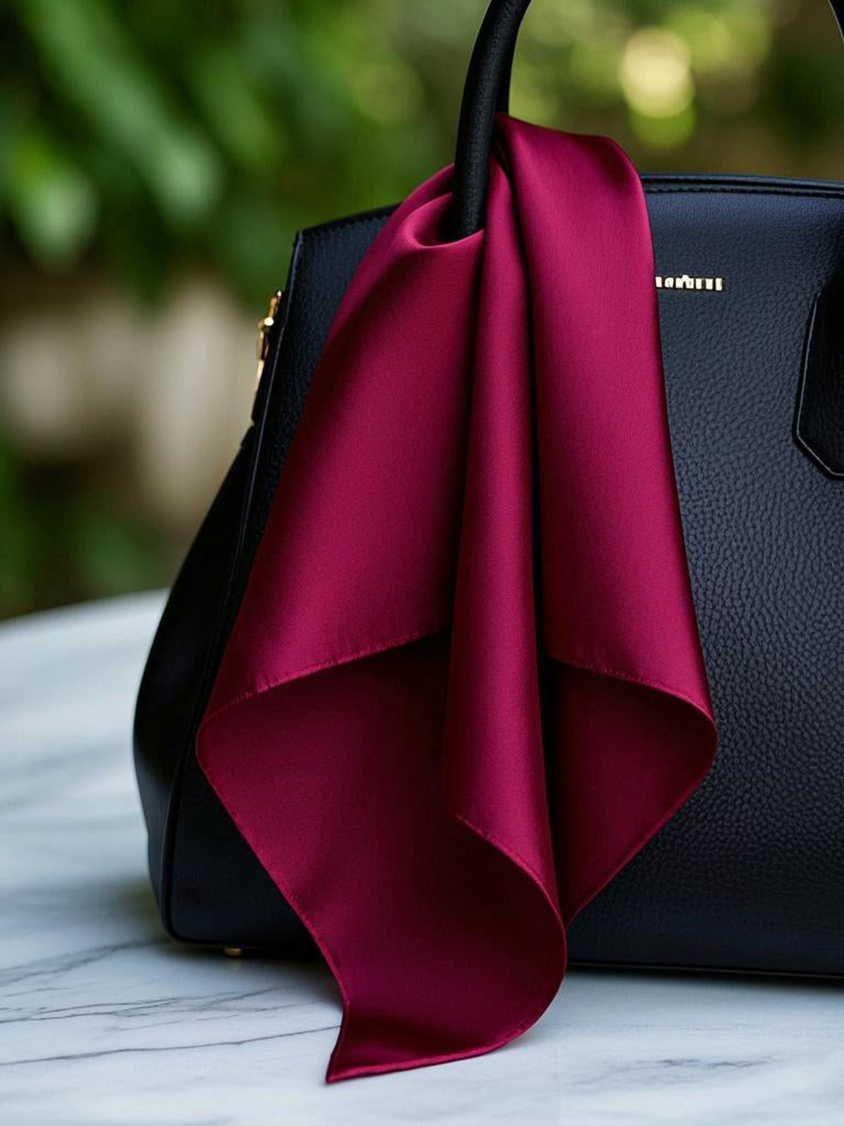 [Wine] SilkSilky Pure Silk Scarf 001