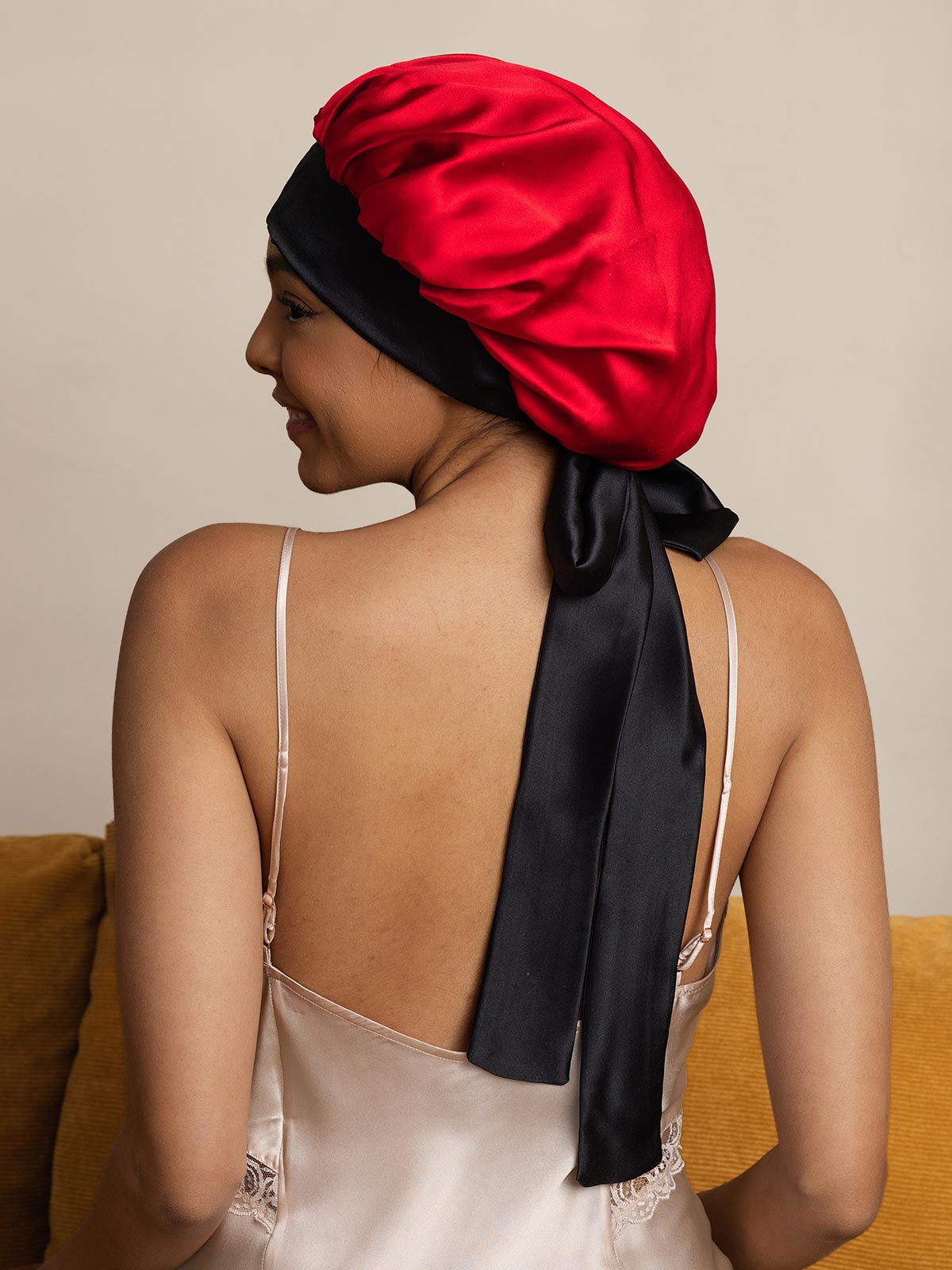 [Wine] SilkSilky Pure Silk Sleep Cap 001
