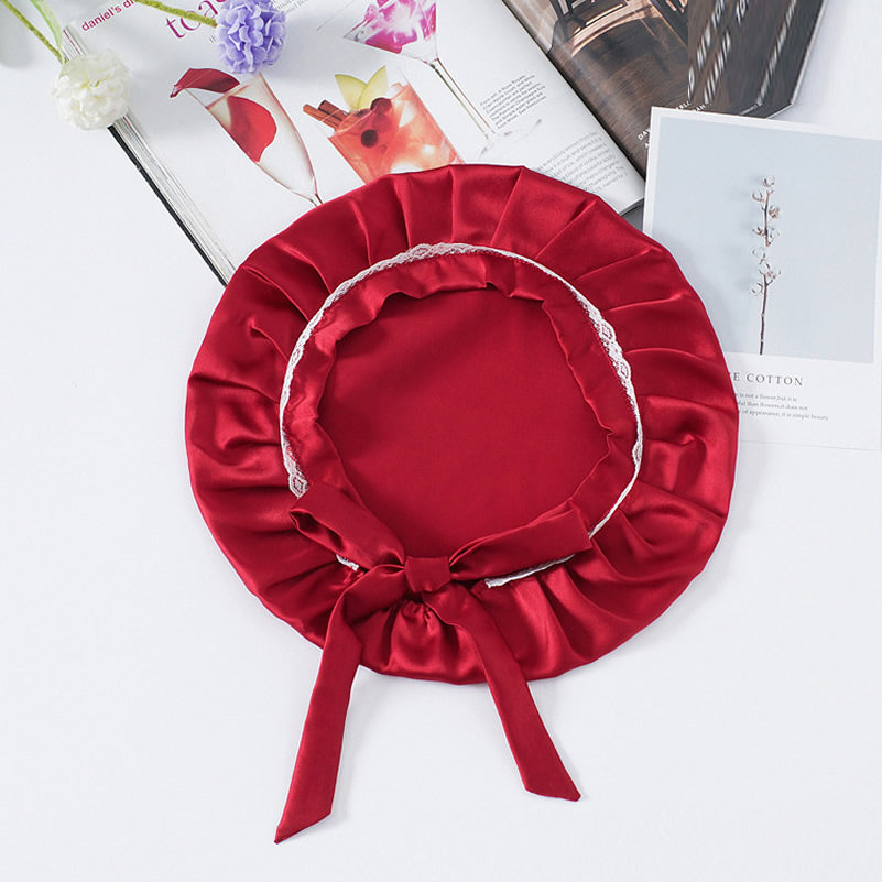 [Wine] SilkSilky Pure Silk Sleep Cap 004