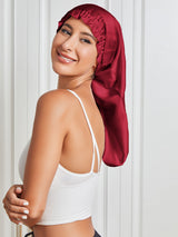 [Wine] SilkSilky  Pure Silk Sleep Cap 004