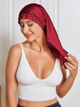 [Wine] SilkSilky  Pure Silk Sleep Cap 005