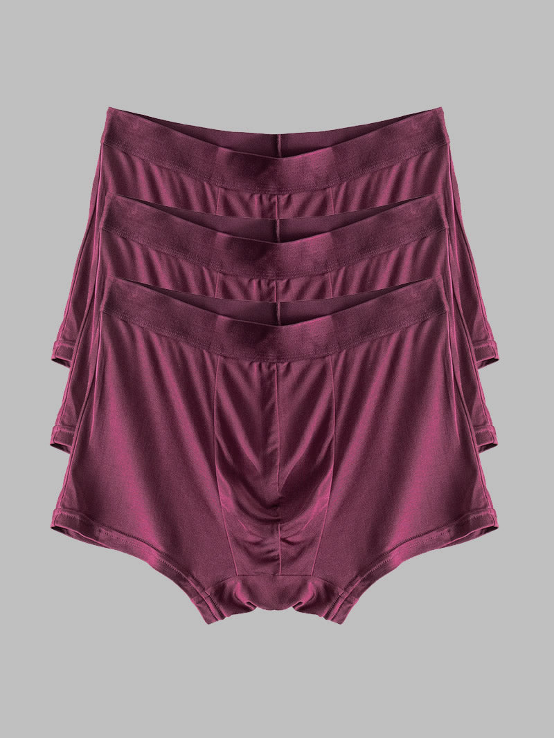 [Wine] SilkSilky Silk Knitted Mens Underwear 006