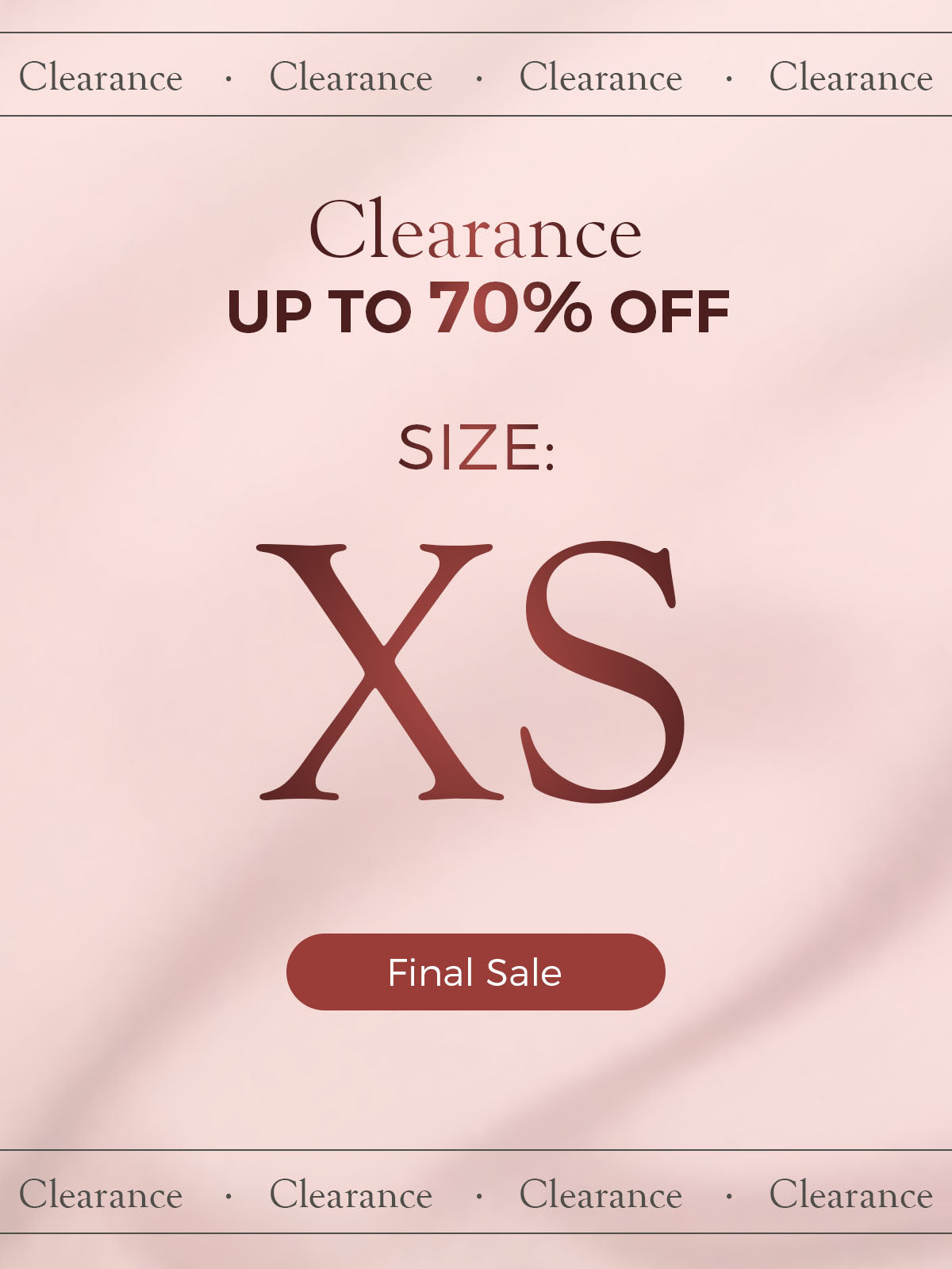 Clearance (US Warehouse)  —— Size:XS