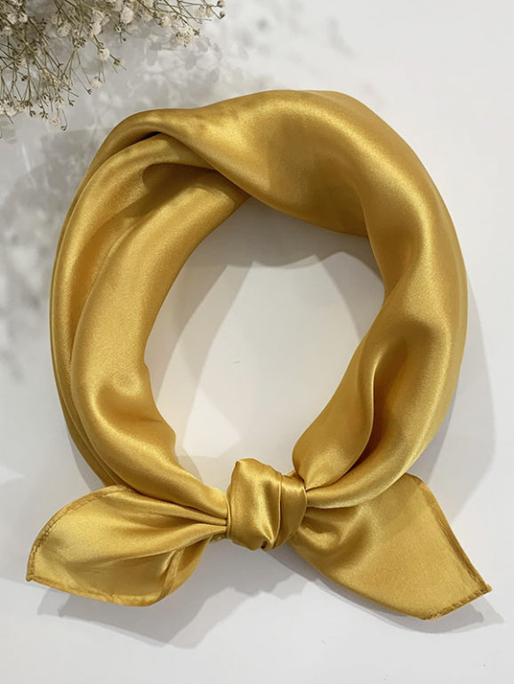 [Yellow] SilkSilky Pure Silk Scarf 001