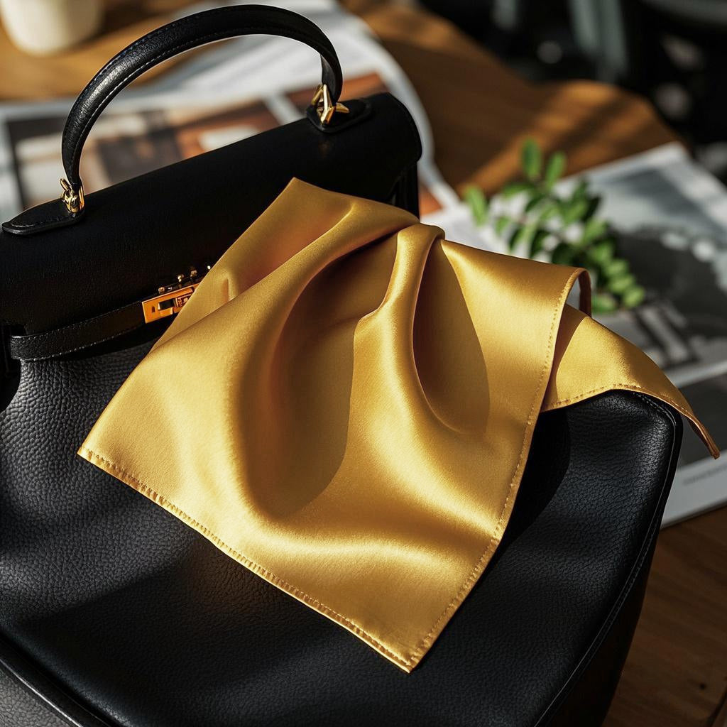 [Yellow] SilkSilky Pure Silk Scarf 002