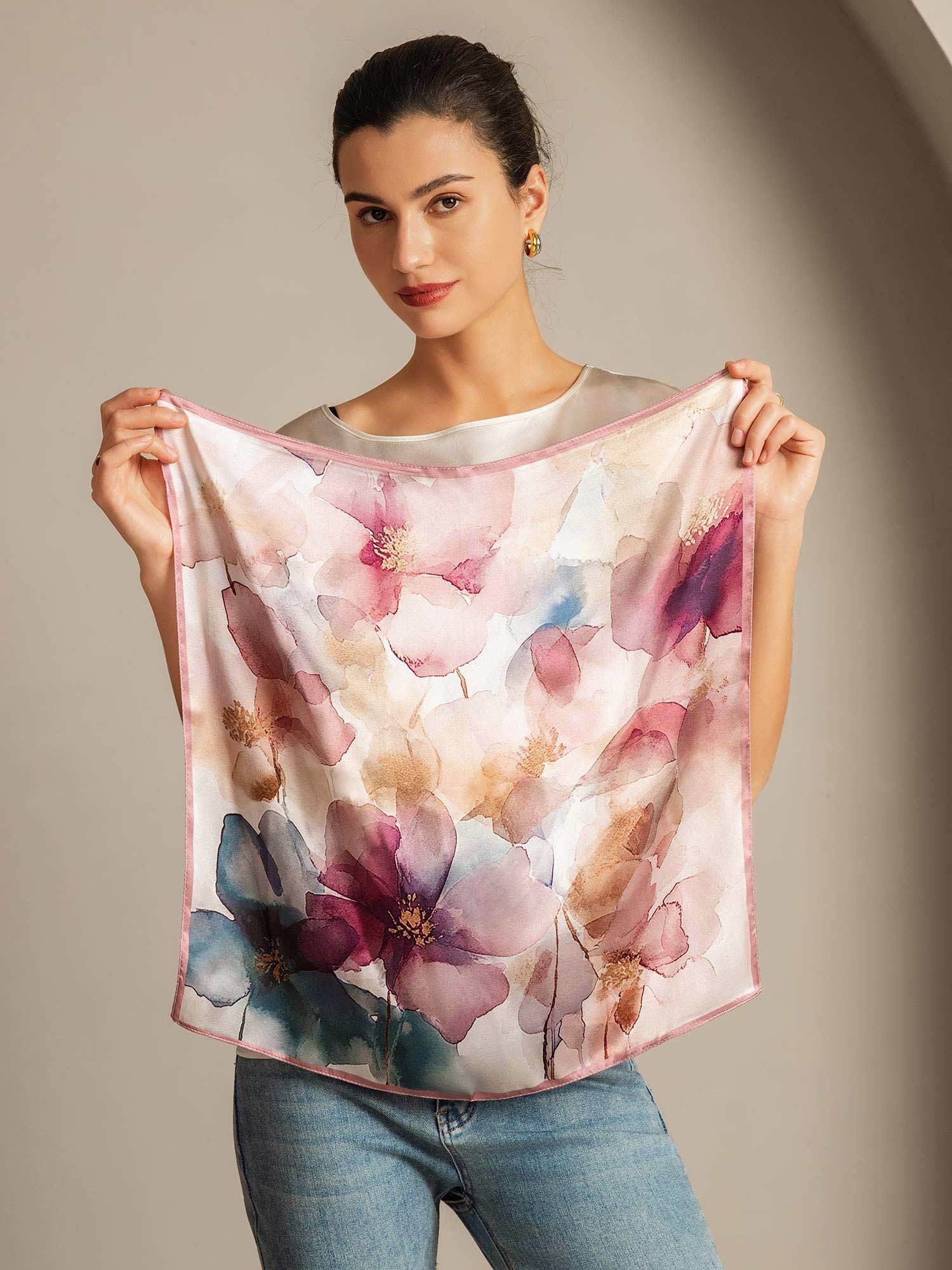 [P102] SilkSilky  Pure Silk Scarf 006,