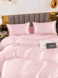 SilkSilky US 19Momme Pure Silk Bedding Set Pink 004