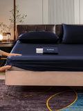 SilkSilky US 22Momme Pure Silk Bedding Set DarkBlue 004