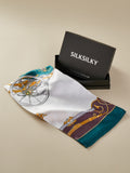 SilkSilky US Pure Silk Scarf DarkGreen 001