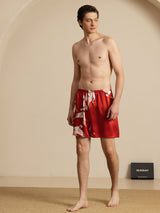 [Wine] SilkSilky 19Momme Mens Sleep Bottoms 006