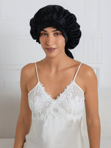 [Black] SilkSilky  Sleep Cap 005