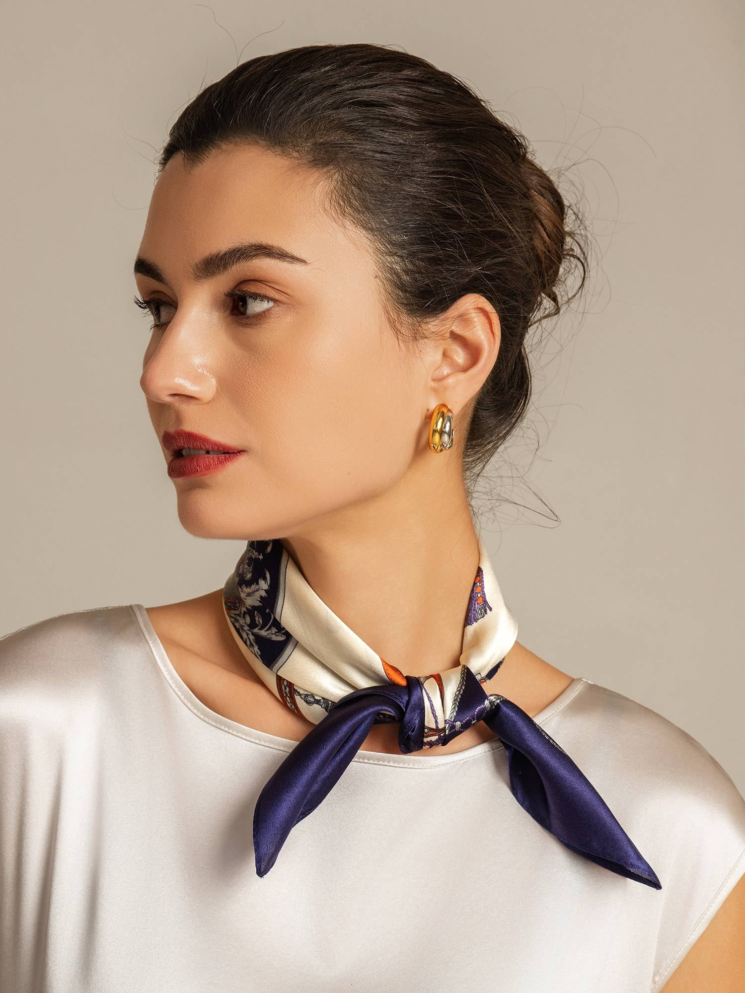 [Multi] SilkSilky Pure Silk Scarf 003