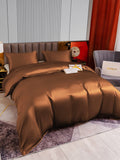 SilkSilky US 22Momme Pure Silk Bedding Set Coffee 003