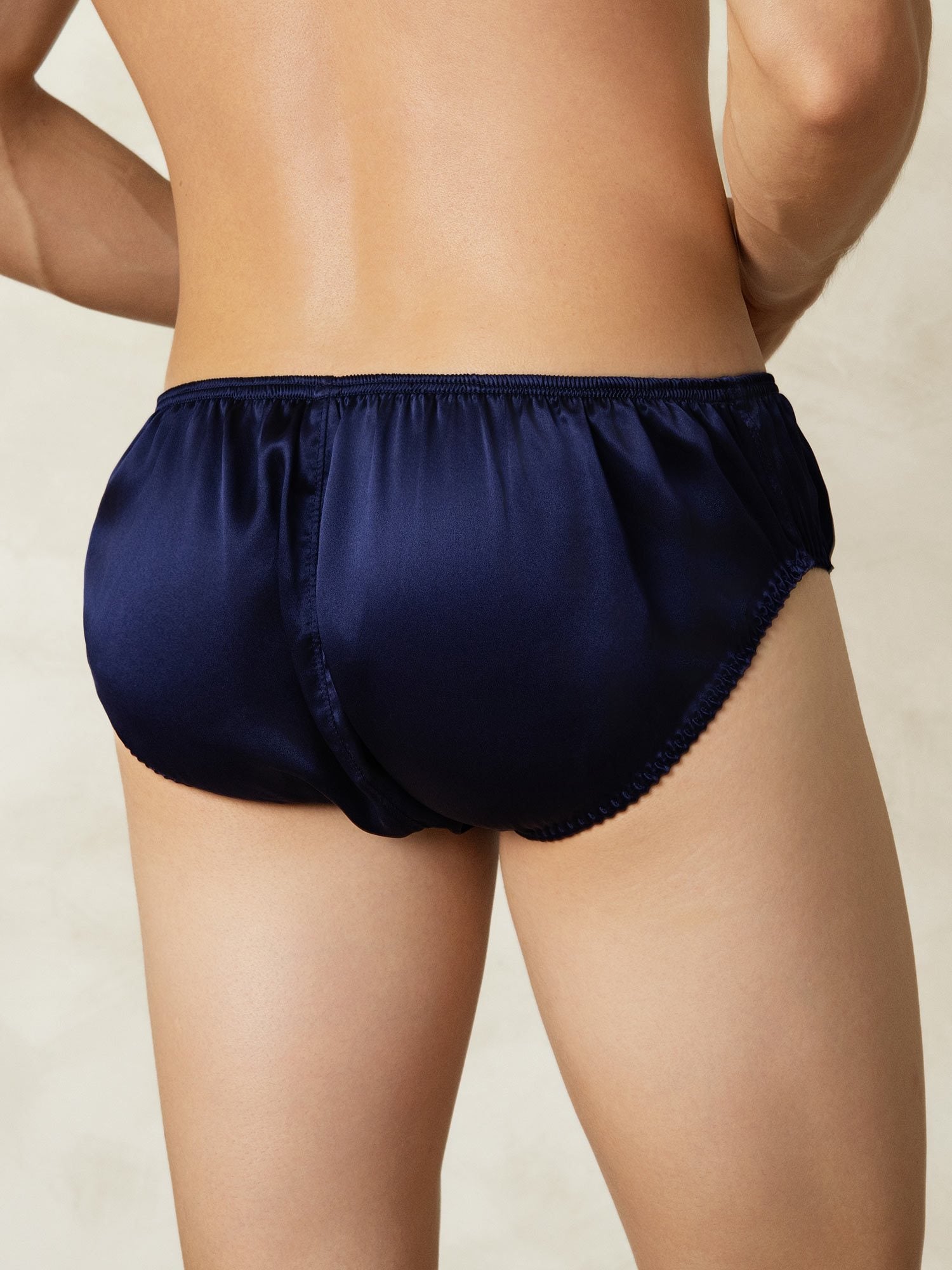 [DarkBlue] SilkSilky Pure Silk Mens Underwear 002