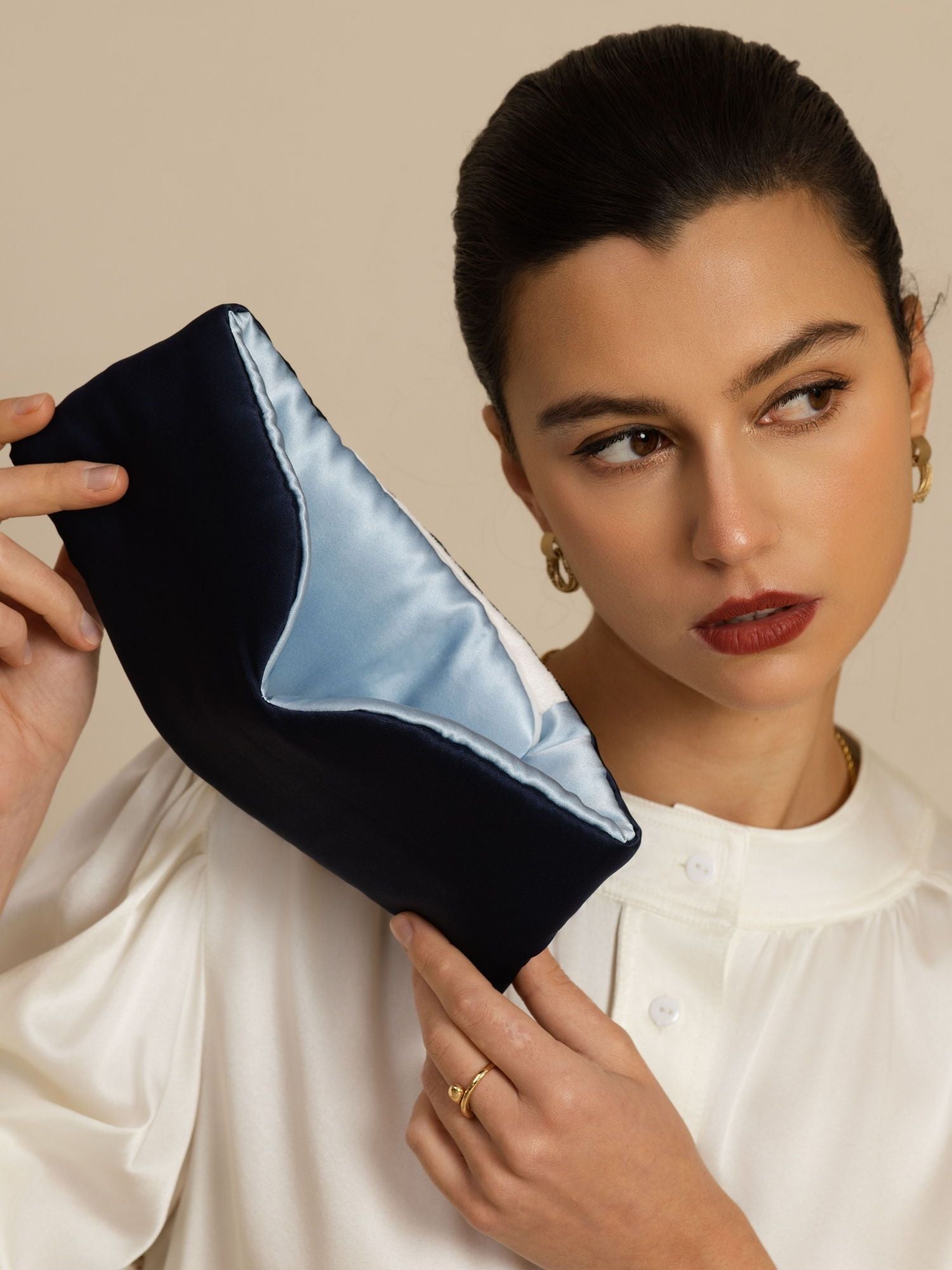 [DarkBlue+LightBlue] SilkSilky  Eye Mask 003