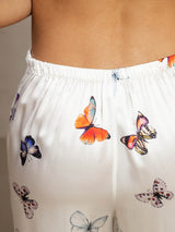 [White Butterfly] SilkSilky  19Momme Silk Womens Pants 005