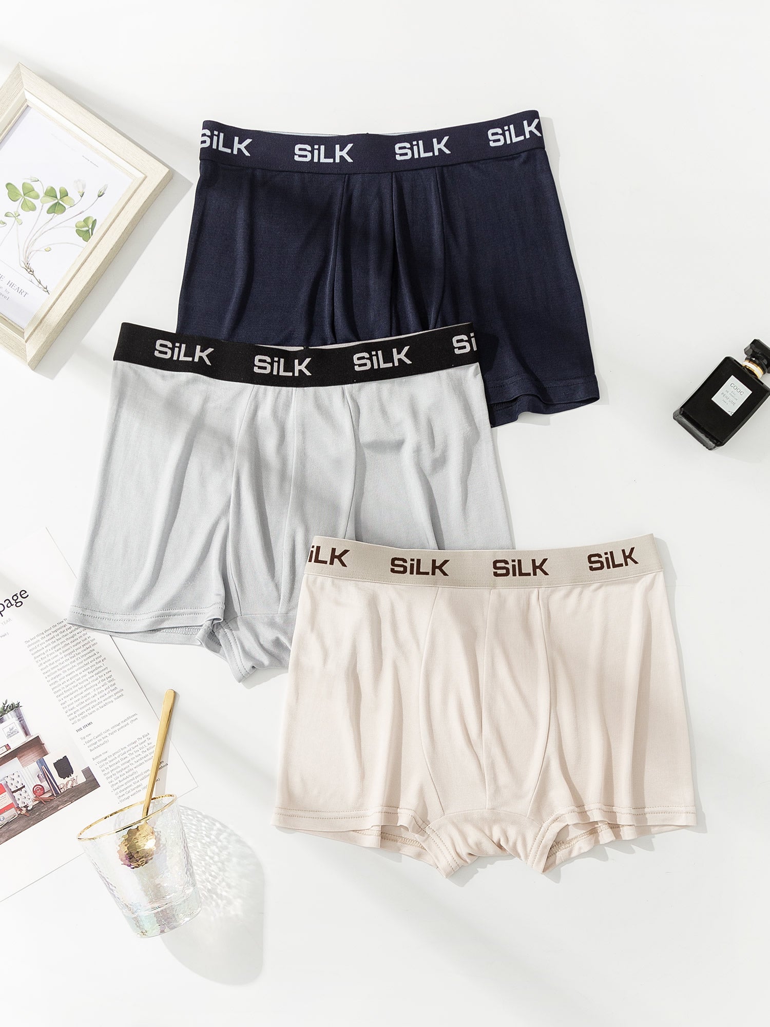 [Multi] SilkSilky  Pure Silk Mens Underwear 002