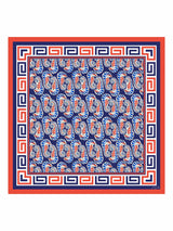 [Navy Seahorse] SilkSilky Scarf 001