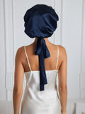 SilkSilky Pure Silk Sleep Cap DarkBlue 003