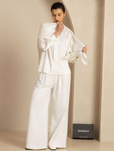 [White] SilkSilky  Scarf 005