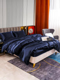 SilkSilky US 22Momme Pure Silk Bedding Set DarkBlue 003