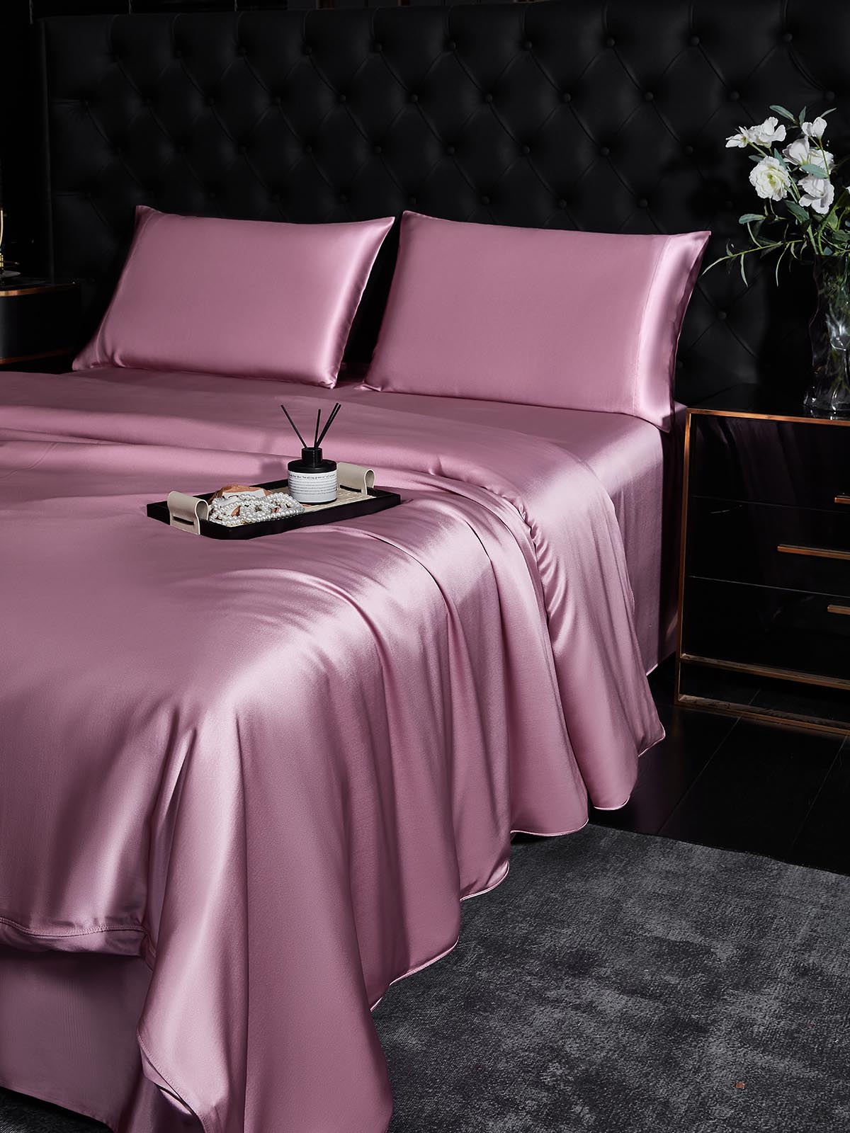[Mauve Orchid] SilkSilky  19Momme Pure Silk Bedding Set 003