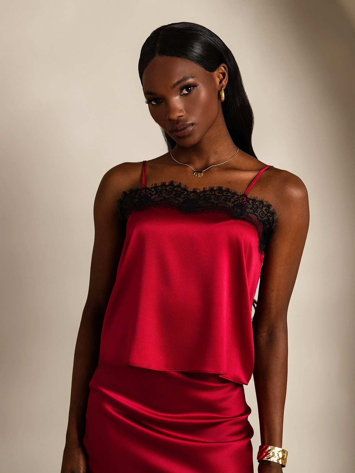 SilkSilky 19Momme Silk Camisoles Wine 001