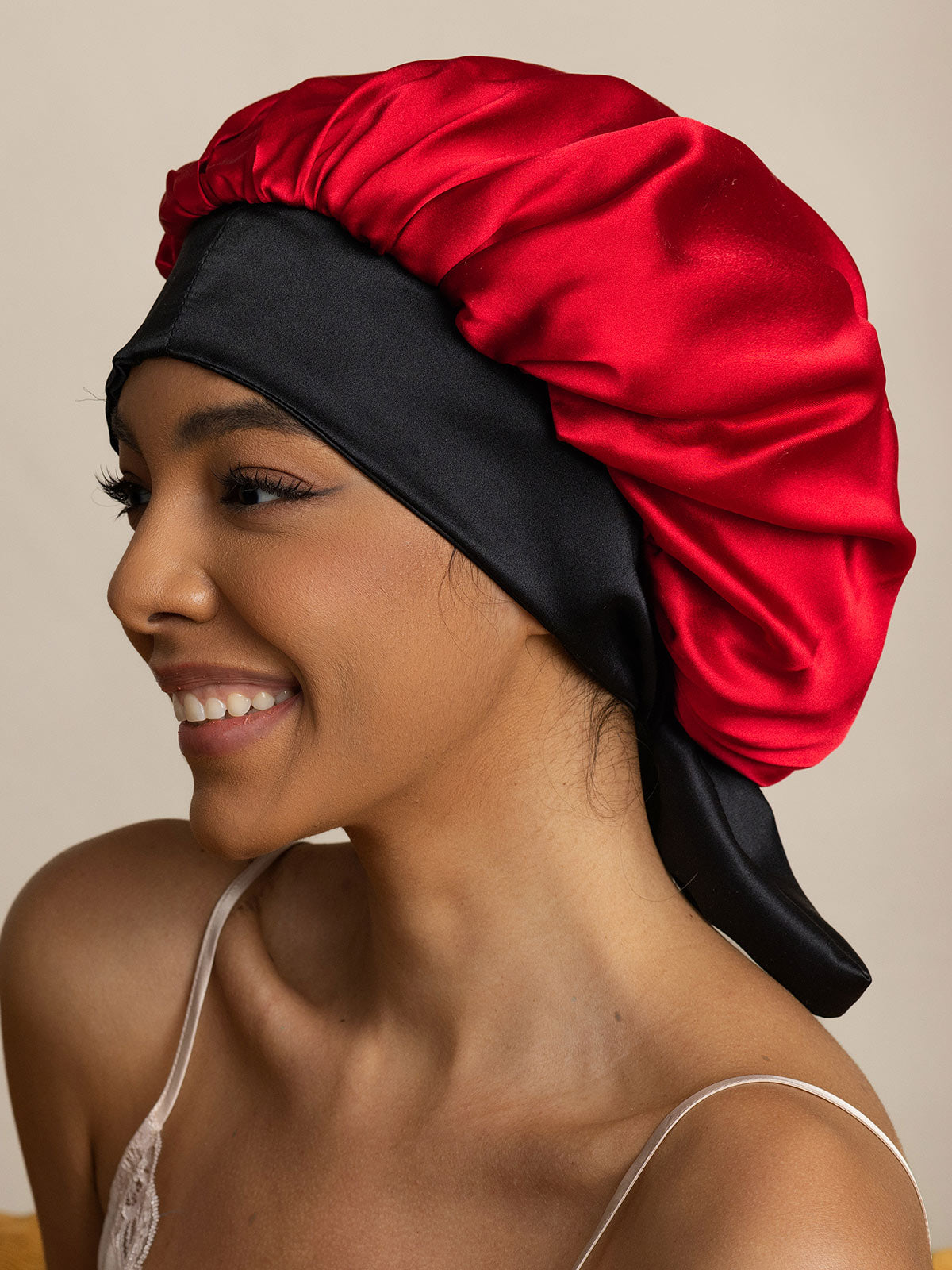 SilkSilky  Pure Silk Sleep Cap Wine 004