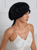 SilkSilky Pure Silk Sleep Cap Black 002