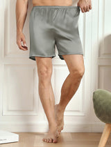 [Grayish Green] SilkSilky  Men's Sleep Shorts 001