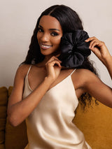 [Black] SilkSilky  Scrunchie 002