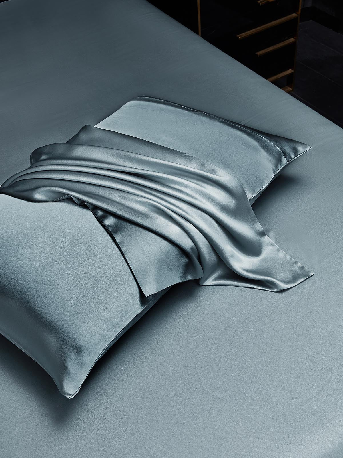 [Grayish Blue] SilkSilky  22Momme Pure Silk Pillowcase 003