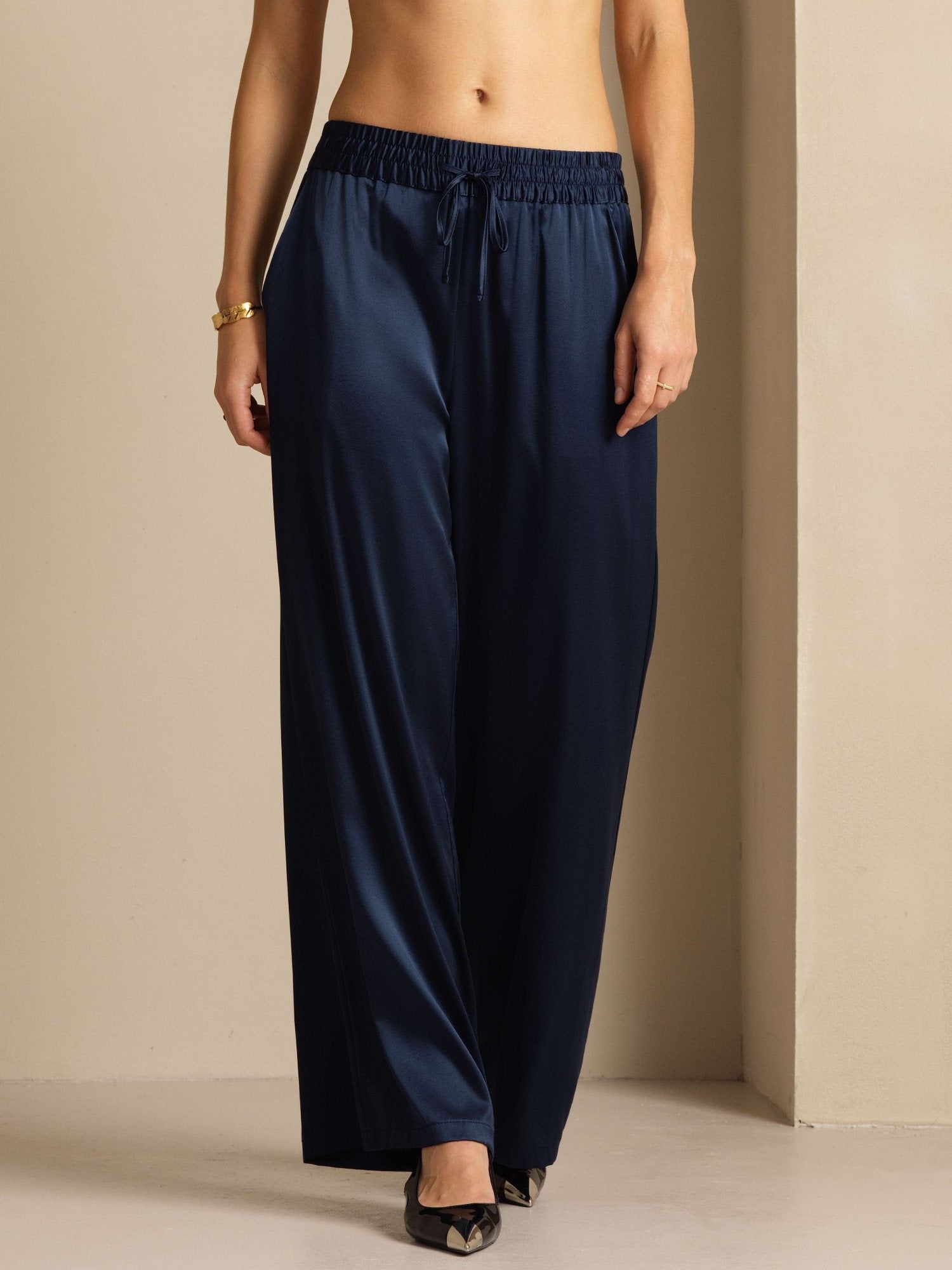 [DarkBlue] SilkSilky 19Momme Silk Womens Pants 003