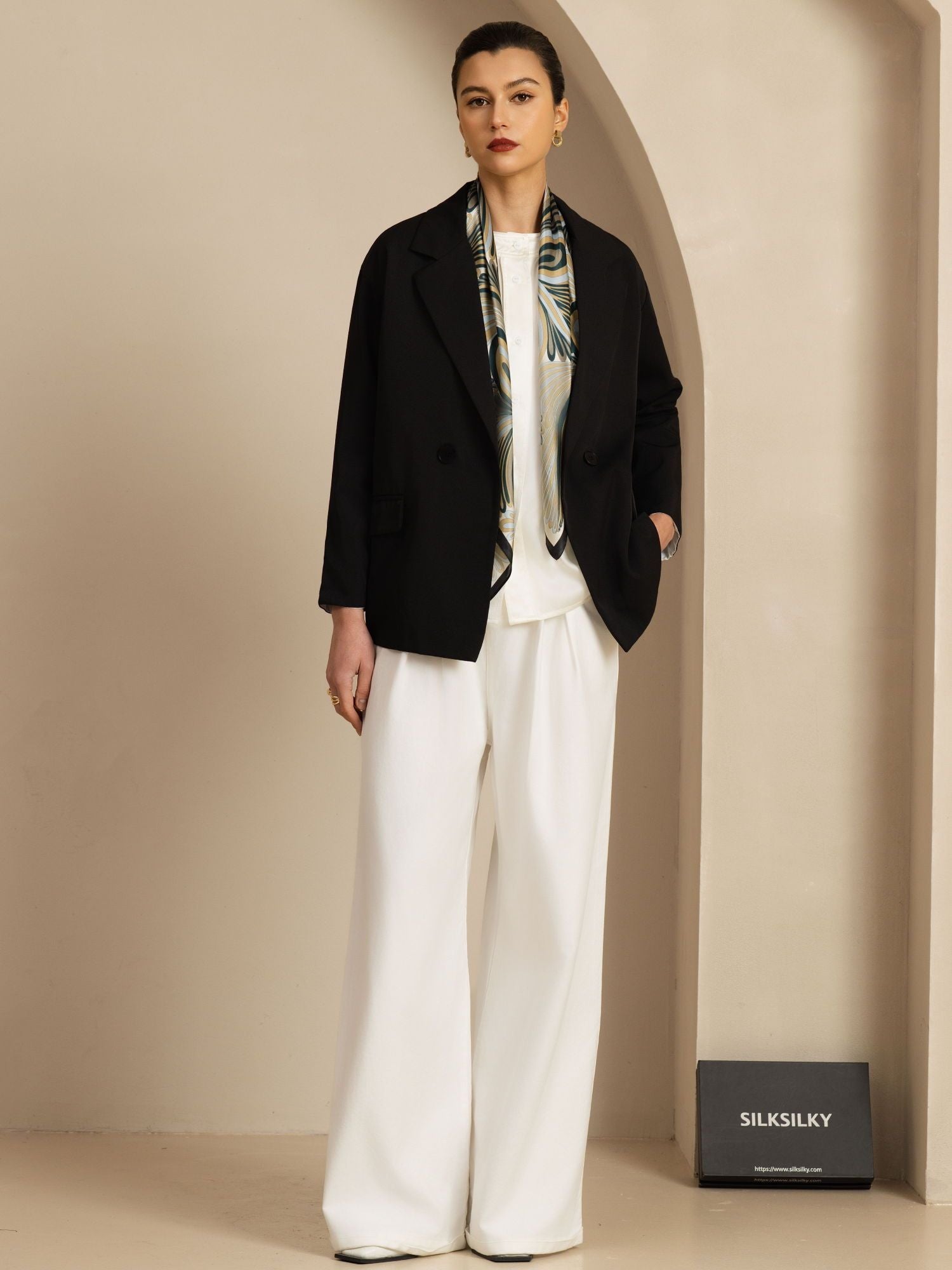 [P110] SilkSilky  Silk Scarf 005