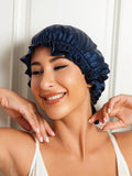 SilkSilky  Pure Silk Sleep Cap DarkBlue 002