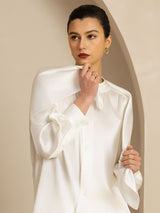 [White] SilkSilky  Scarf 002