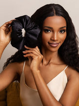 [Black] SilkSilky  Scrunchie 001