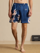 [Dark Blue] SilkSilky 19Momme Mens Sleep Bottoms 003