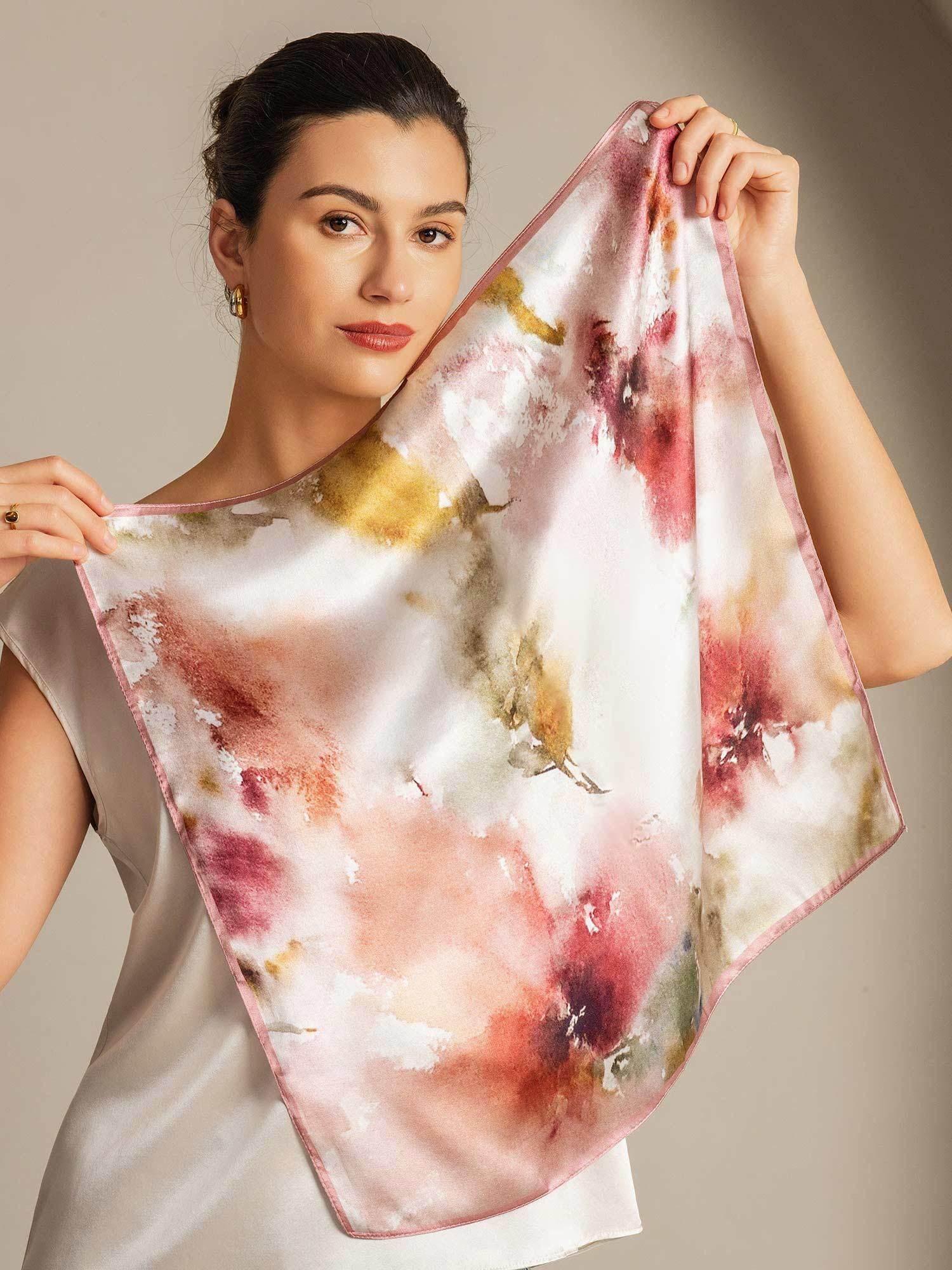 [P101] SilkSilky  Pure Silk Scarf 003,