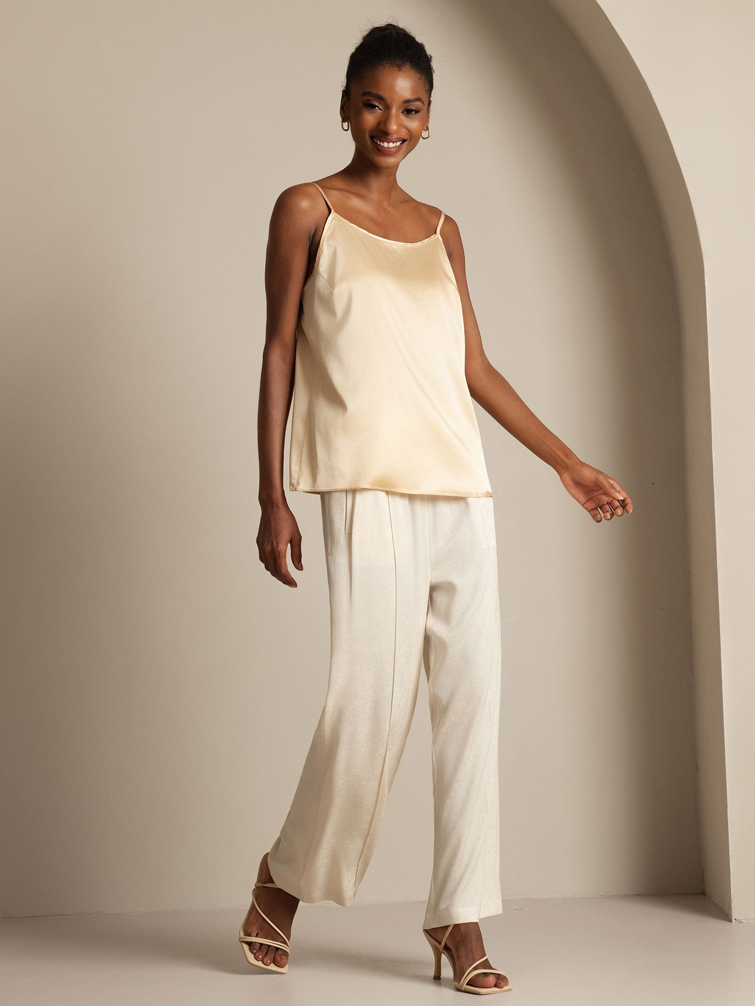 [Champagne] SilkSilky  19Momme Silk Camisoles 007