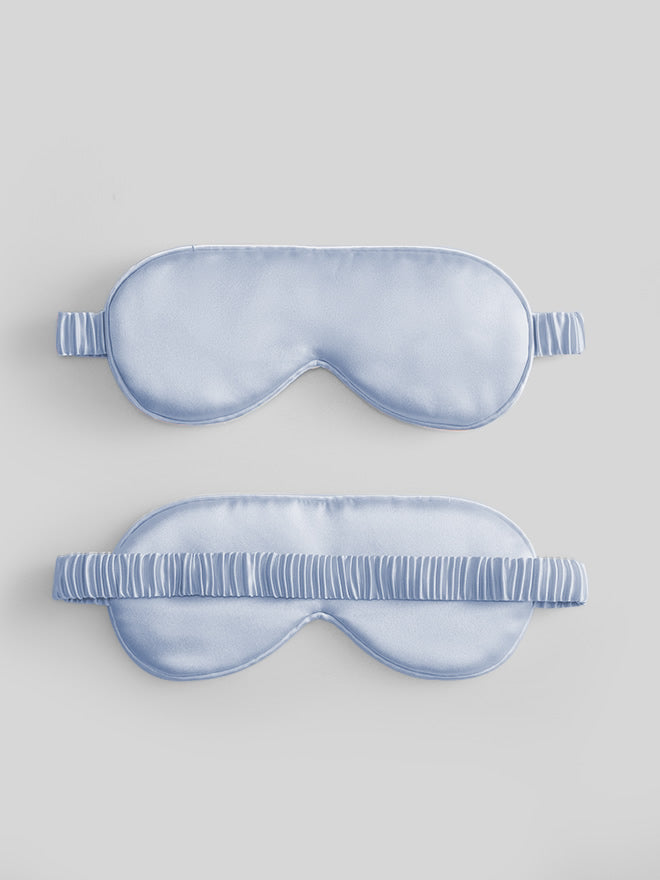 SilkSilky US 19Momme Pure Silk Eye Mask LightBlue 005