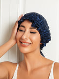 SilkSilky  Pure Silk Sleep Cap DarkBlue 003