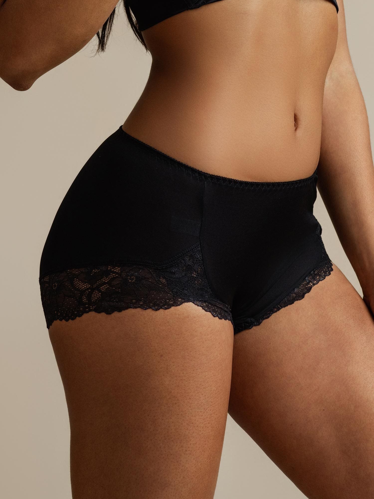 [Black] SilkSilky  Pure Silk Panty 007,