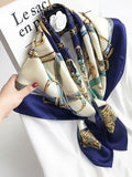 SilkSilky US Pure Silk Scarf DarkBlue 003